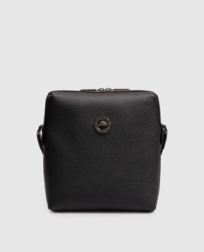 Stefano Ricci Черная кожаная сумка с металлической эмблемой ND156GTUVDVH