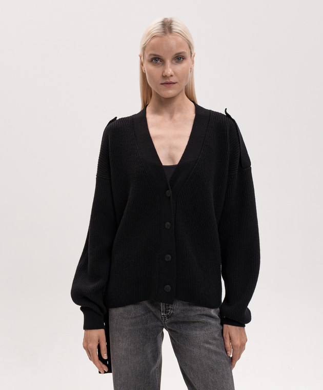 Dondup Черный кардиган из шерсти DT455M00988D002 изображение 3
