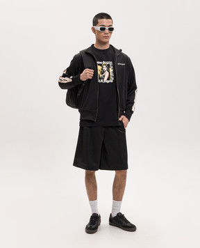 Palm Angels Черная спортивная куртка с вышивкой логотипа PMBD058S26FAB001