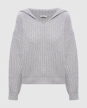 Peserico Сірий пуловер з вовною альпаки S99058F039087F