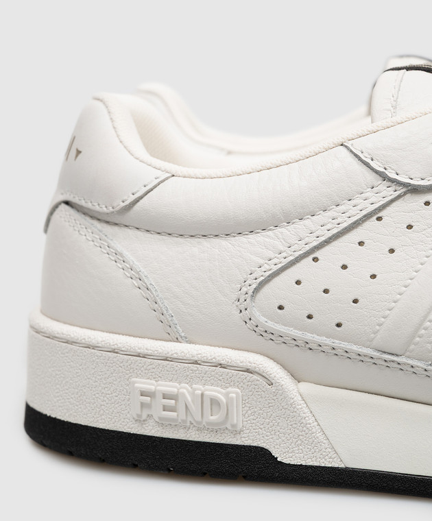 Fendi Белые кожаные кроссовки Match 8E9084B17V изображение 5