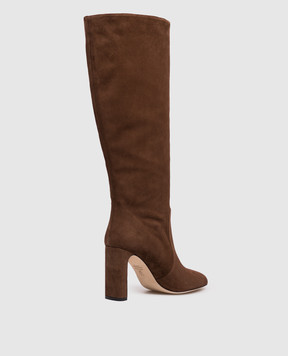 Stuart Weitzman Коричневые замшевые сапоги BABETTE SL546