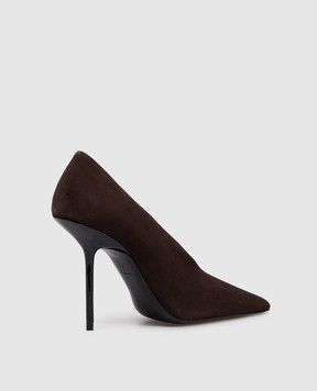Victoria Beckham Коричневі замшеві туфлі Olivia 1325FSA006948A