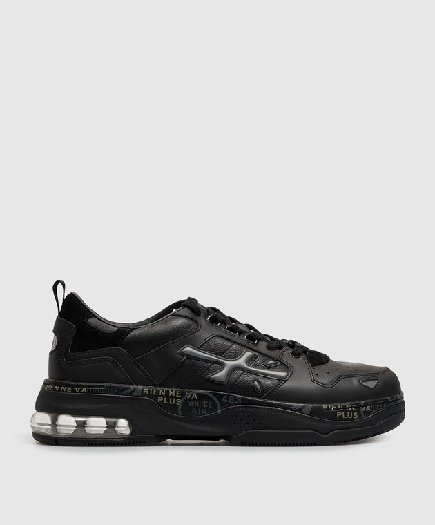 Premiata Черные кожаные кроссовки Drake DRAKE