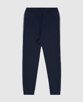 Balmain Детские синие джоггеры с фактурным логотипом BZ6I10Z31831214