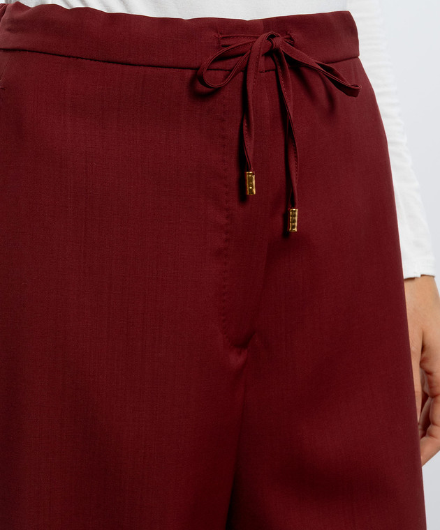 Max Mara Бордові штани CRISMA з вовни MSTCRISMA зображення 5