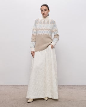 Herno Юбка макси цвета айвори GN000129D12456Z