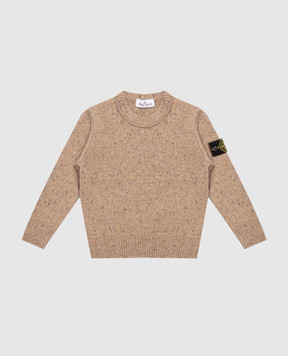 Stone Island Дитячий коричневий светр з вовною L2S165100005S0M1914
