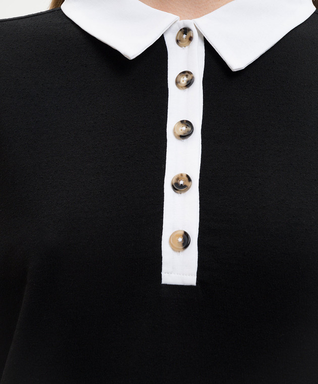Khaite Чорне поло Faithful із шовку 24534219 зображення 5
