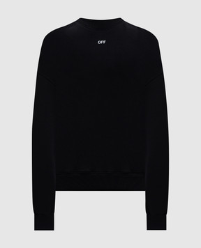 Off-White Чорний світшот з принтом логотипа 44MBA070F5F003