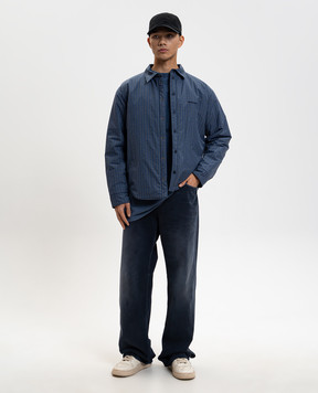 Balenciaga Синя футболка з логотипом 850403TTVO8