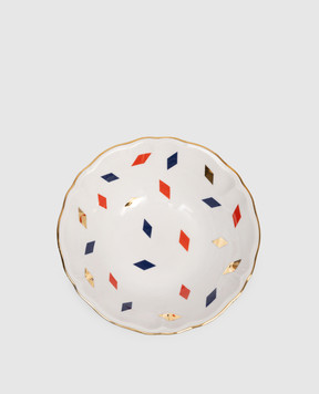 Bitossi Home Белая фарфоровая глубокая тарелка Fate ABR01064