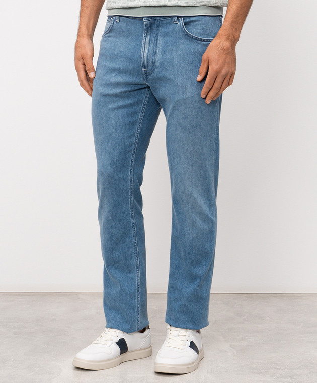 Stefano Ricci Голубые джинсы с монограммой логотипа MST62B3220T0218 изображение 3