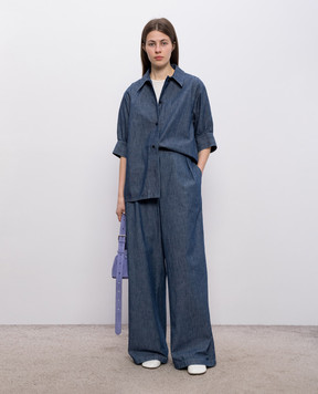 Jil Sander Футболка кольору айворі із шовком та льоном J01NF0006J20341