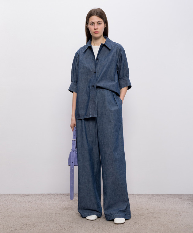 Jil Sander Футболка кольору айворі із шовком та льоном J01NF0006J20341 зображення 2