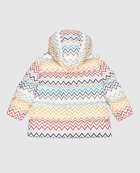 Missoni Дитячий білий пуховик в брендовий принт MZ2H17N0442