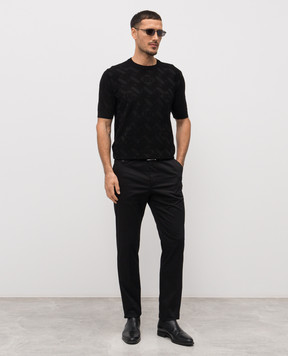 Dolce&Gabbana Черные брюки с логотипом GP19VTFUFJR