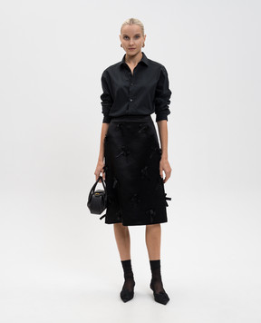 Jil Sander Черная юбка с бантами J03MA0270J75001