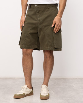 JW Anderson Джинсові шорти-карго кольору хакі з патчем SR0129PG1933