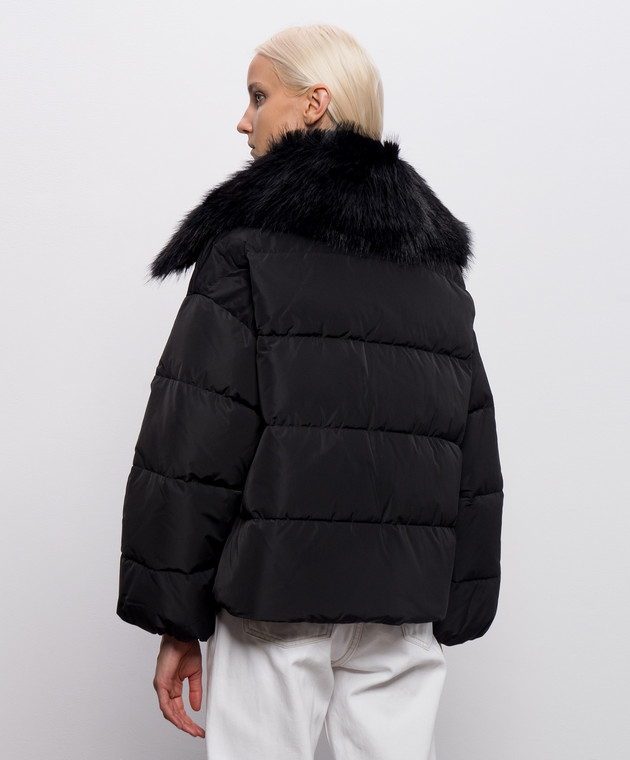 Twinset Черный пуховик с металлическим логотипом 262TP2360 изображение 4