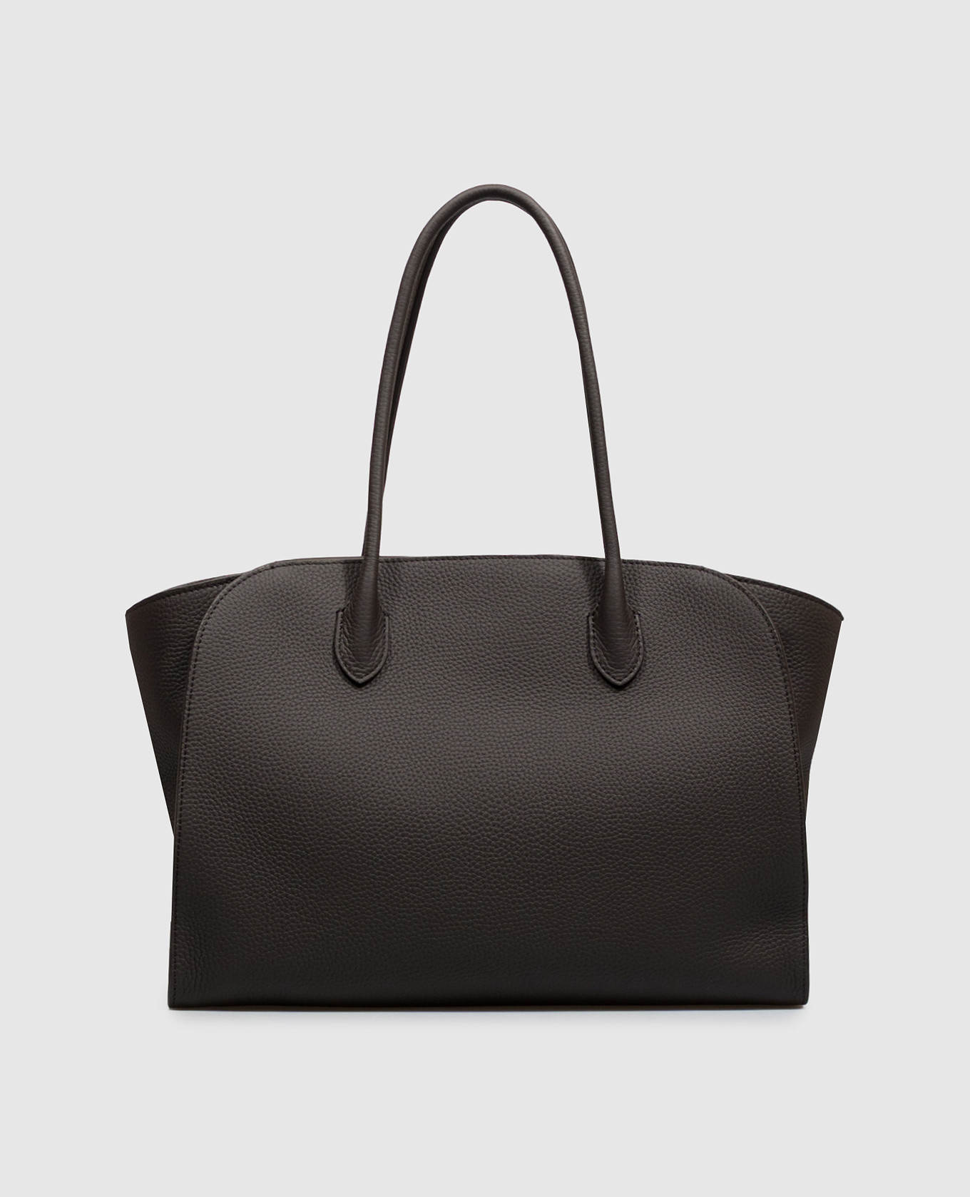 Темно-коричневая кожаная сумка-тоут Marlo