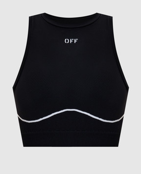 Off-White Чорний топ Off Stamp 2VO05MC99KNI001