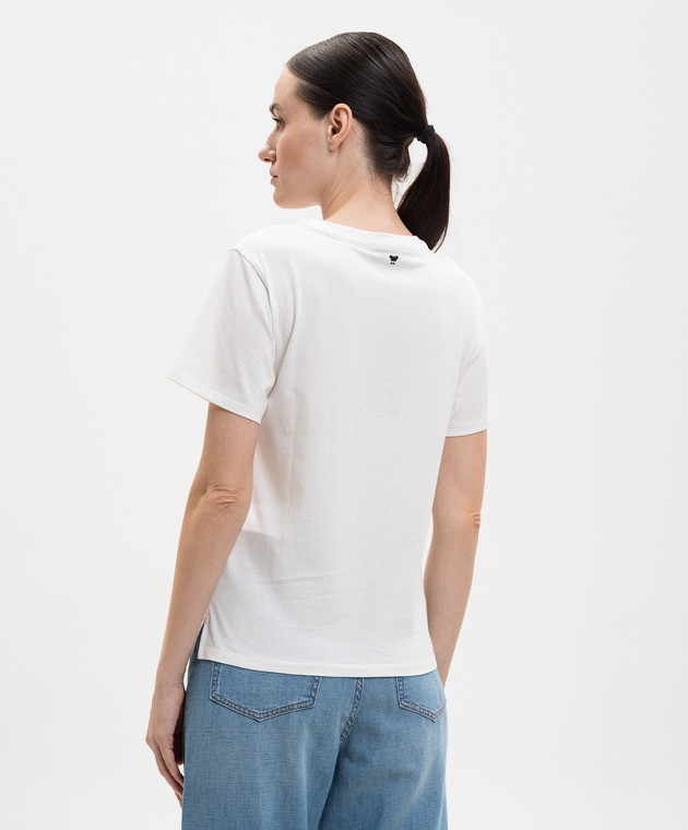 Max Mara Weekend Белая футболка BORA с цветочным принтом WKDBORA изображение 4