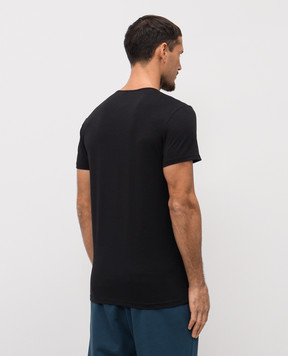 Versace Чорна футболка з емблемою AUU010051A10011