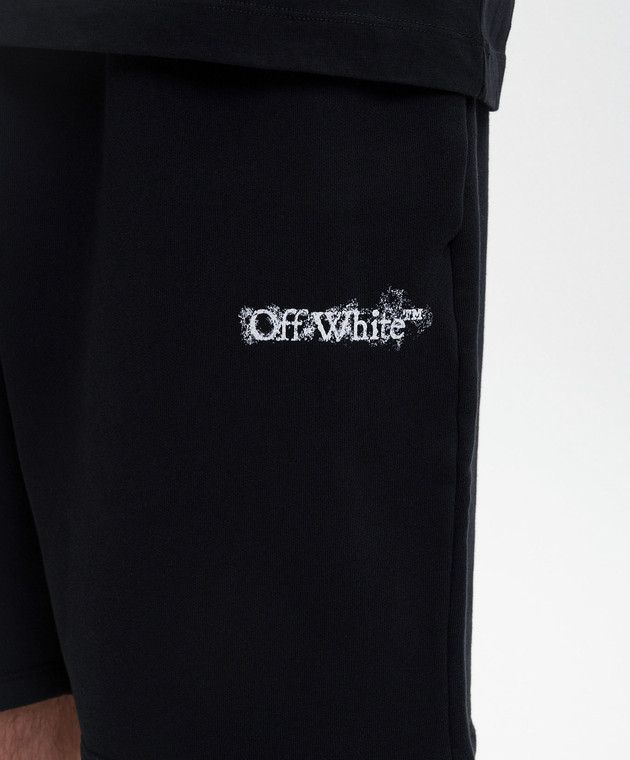 Off-White Чорні шорти з емблемою Heraldic Arrow 44MCI013S26F001 зображення 5