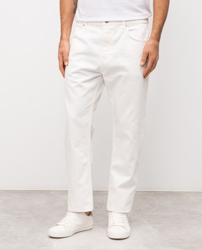 Balmain Белые джинсы с логотипом GH1MI043DG14