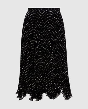 Valentino Чорна спідниця із шовку в горох 8B3RAEL59AB