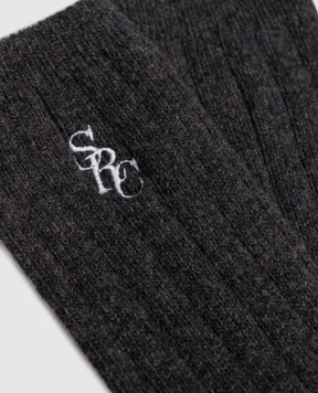 Sporty & Rich Серые носки из шерсти и кашемира AC07864302GY11