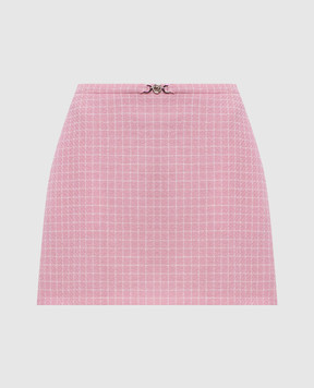 Versace Рожева спідниця міні в клітинку з вовною 10223971A10444