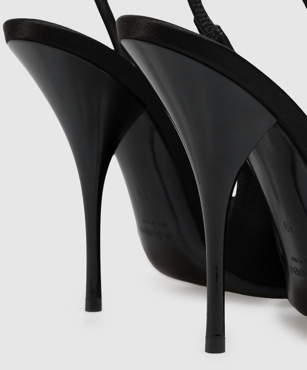 Saint Laurent Черные слингбеки LOUIS A001CW9QNCN изображение 5