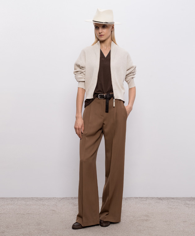 Brunello Cucinelli Кардиган кольору айворі M19194706P зображення 2