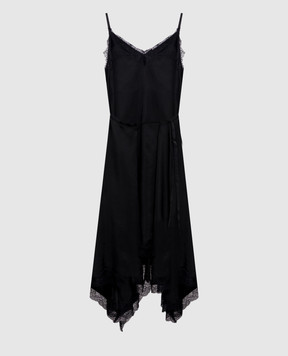 Juun.j Черное платье с кружевом JW6271W045