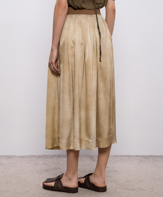 UMA WANG Бежева спідниця Gillian із шовку UW2003 зображення 4