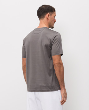 Stefano Ricci Сіра футболка з монограмою логотипа MNH6105140TE0001