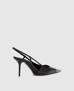 Saint Laurent Черные кожаные слингбеки JEANNE 853184AAFAN