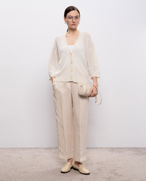 Peserico Ажурный кардиган цвета айвори A99032F129234R