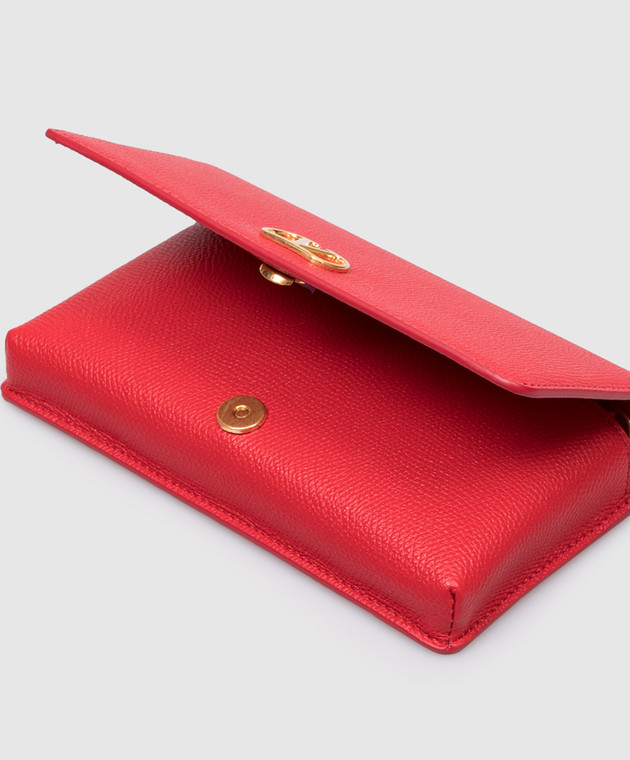 Valentino Красный кожаный клатч VLogo 9W2P0AU1SNP изображение 5