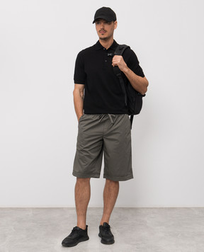 Dolce&Gabbana Шорти кольору хакі з фактурним логотипом GP1F9TFU5YP