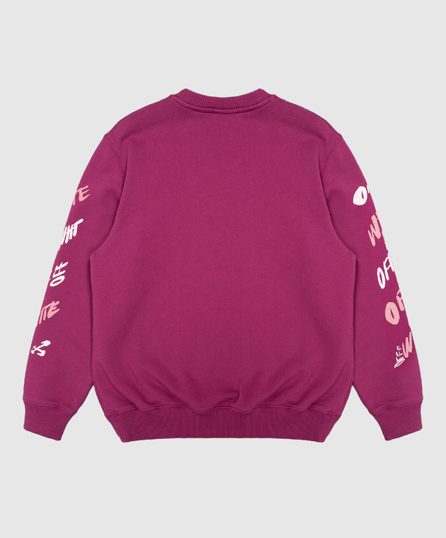 Off-White Детский розовый свитшот с принтом 44GBA001F26F003 изображение 2
