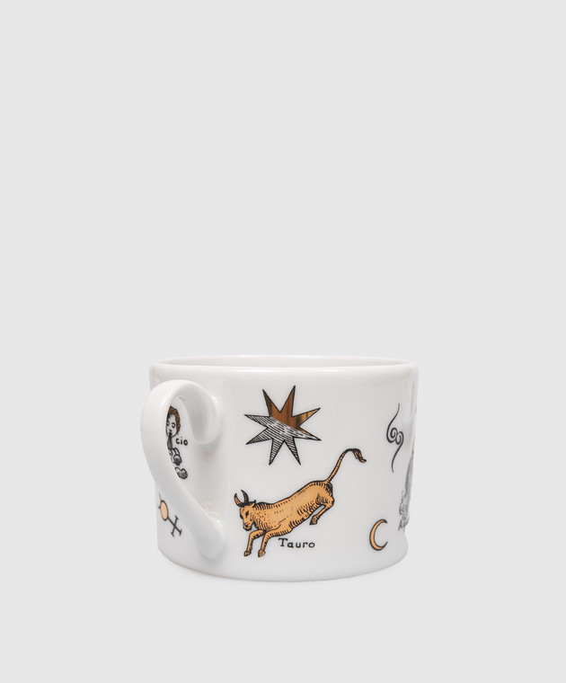 Fornasetti Біла порцелянова чашка для чаю з блюдцем Astronomici P14Z300 зображення 3