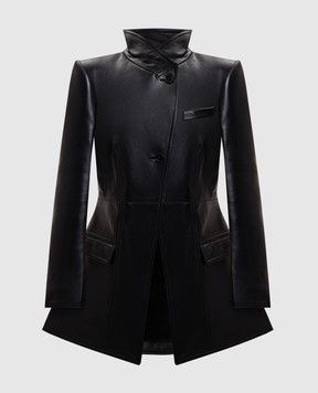 Alexander McQueen Чорна шкіряна куртка 848201Q5AQF