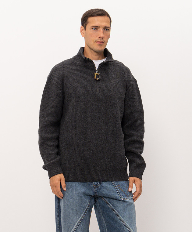 JW Anderson Сірий светр з вовною KW1481YN0542 зображення 3