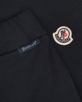 Moncler ENFANT Детский синий спортивный костюм с вышивкой логотипа L29548M00016899PS