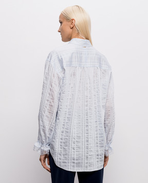 Twinset Голубая блуза в полоску 262TP2621