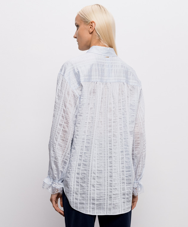 Twinset Блакитна блуза в смужку 262TP2621 зображення 3