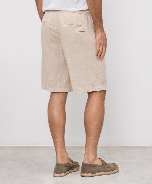 Peserico Бежеві шорти з льону R54235T00D02494 зображення 4